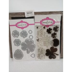 The Stamps of Life St Patricks Day Clear Stamps and Dies Set shamrock4us